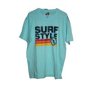 Surf Style Men's T-Shirt Size XL Blue Short Sleeve Crew Neck Beach NEW NWT